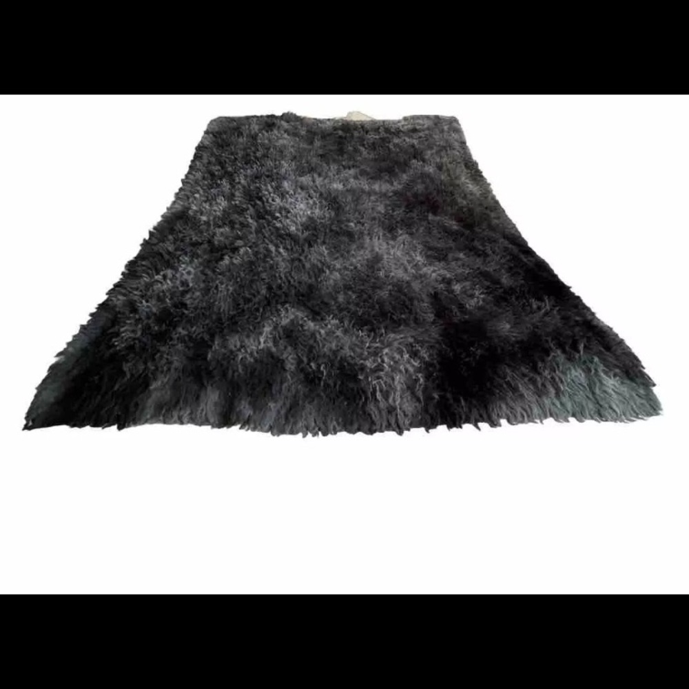 grey fuzzy throw